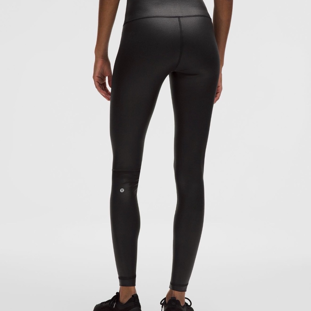 Lululemon Athletica Wunder Train 28” Foil Black Leggings
